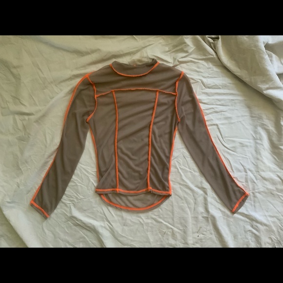 Noctex sheer top beige with orange stitching - Picture 3 of 7